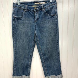 DKNY Jeans Women's Capri Shorts Cuffed Size 4 So Low Lita 4 Pockets